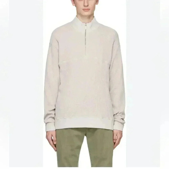NWT Cotton Citizen Cooper Thermal Half Zip Vintage White Stone size Small - Picture 1 of 11